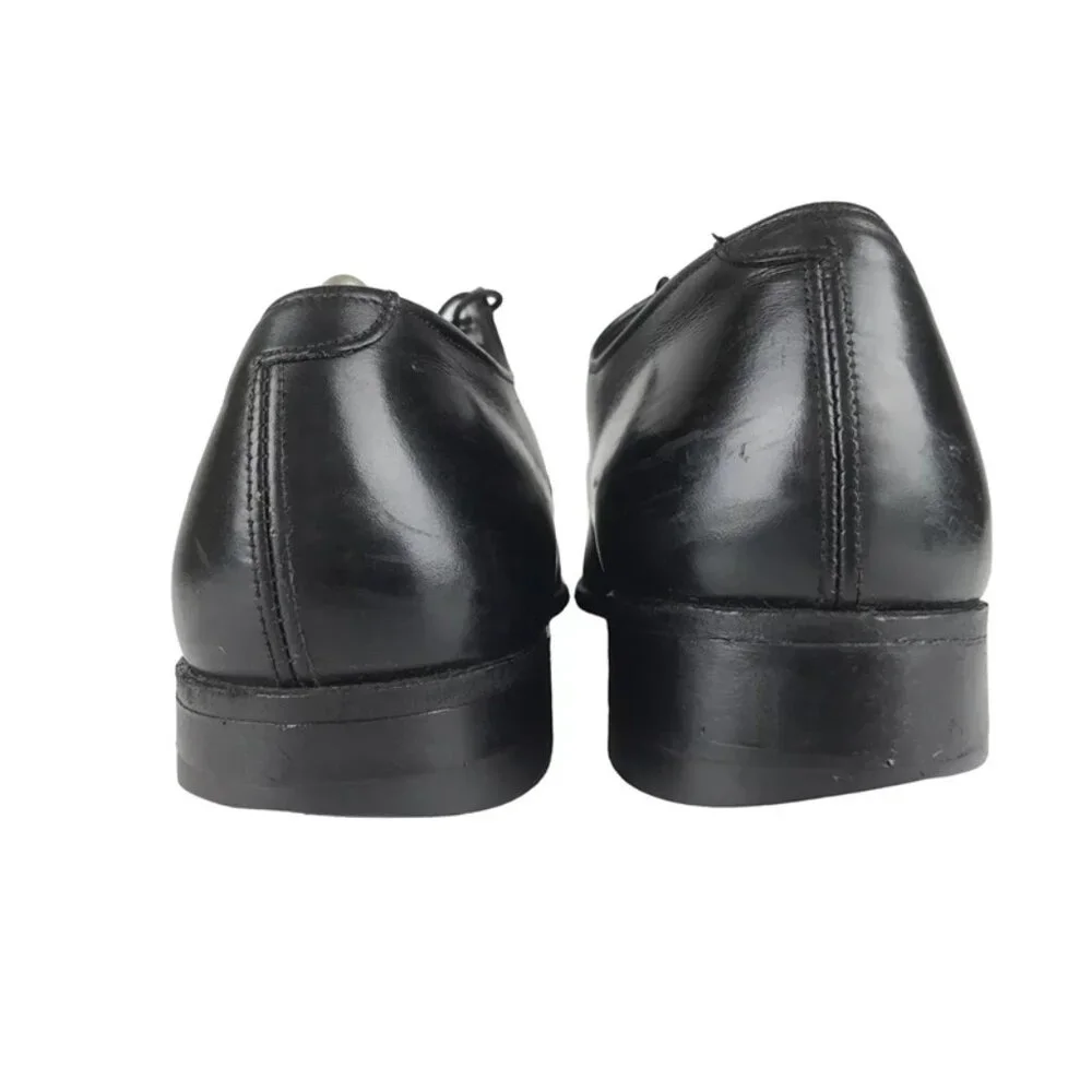 Weyenburg Mens Black Silk Comfort Leather Cap Toe Oxford Shoes‎ Size US 10.5 C